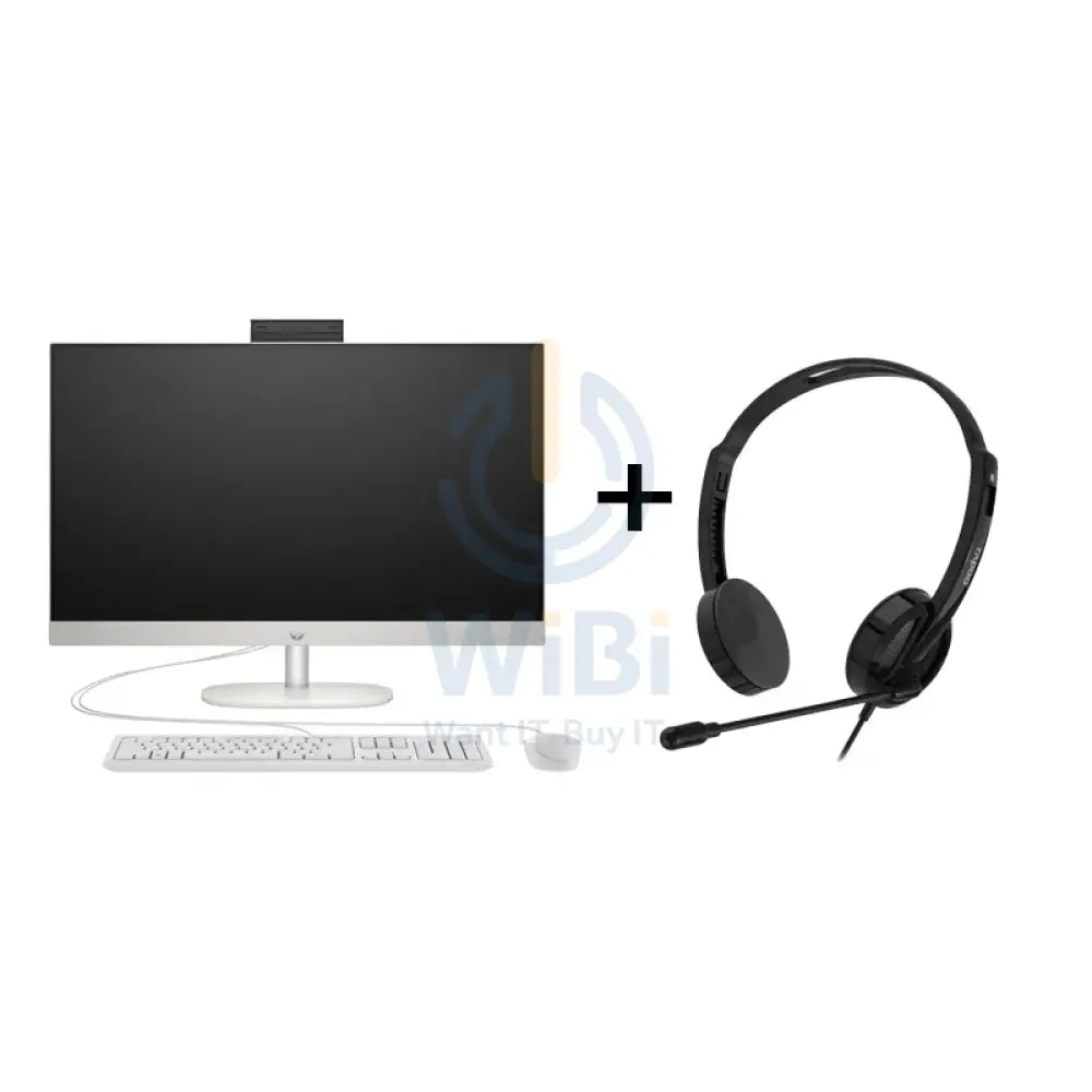 HP 27-CR0010NE AIO PC - i7 / 8GB / 512GB (NVMe M.2 SSD) / 27’’ FHD Touch / DOS (Without OS) / 1YW / Shell White + Rapoo