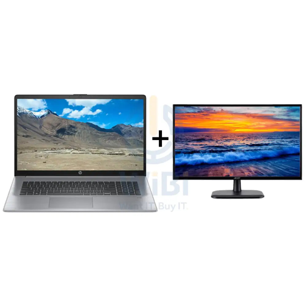 HP 470 G10 - 17.3’’ FHD / i5 / 16GB / 512GB (NVMe M.2 SSD) / DOS (Without OS) / 1YW + Acer - 21.5’’ VA LCD / Monitor