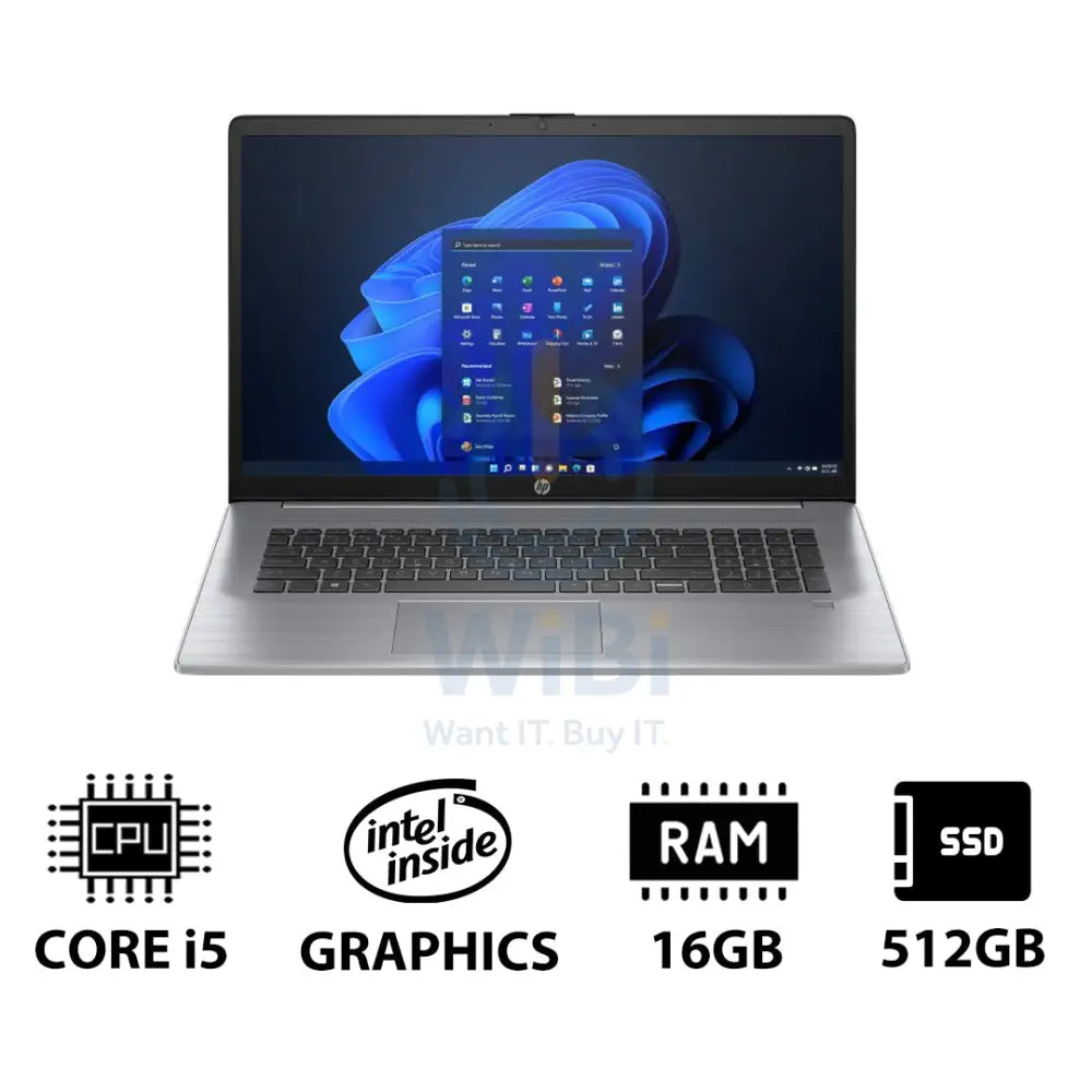إتش بي 470 جي10 - 17.3 بوصة FHD / 16 جيجابايت / 512 جيجابايت (NVMe م.2 إس إس دي) / ويندوز 11 برو / ضمان سنة  لابتوب لابتوبات