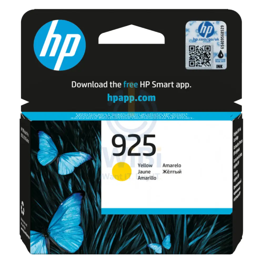 HP 925 Yellow Original Ink Cartridge - 400 Pages / Yellow / Ink Cartridge Accessories > Printers & Scanners > Printers