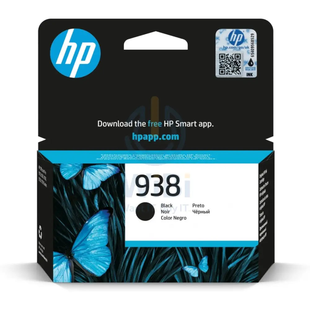 HP 938 Black Color - 1250 Pages / Black Color / Ink Cartridge Accessories > Printers & Scanners > Printers > Consumables