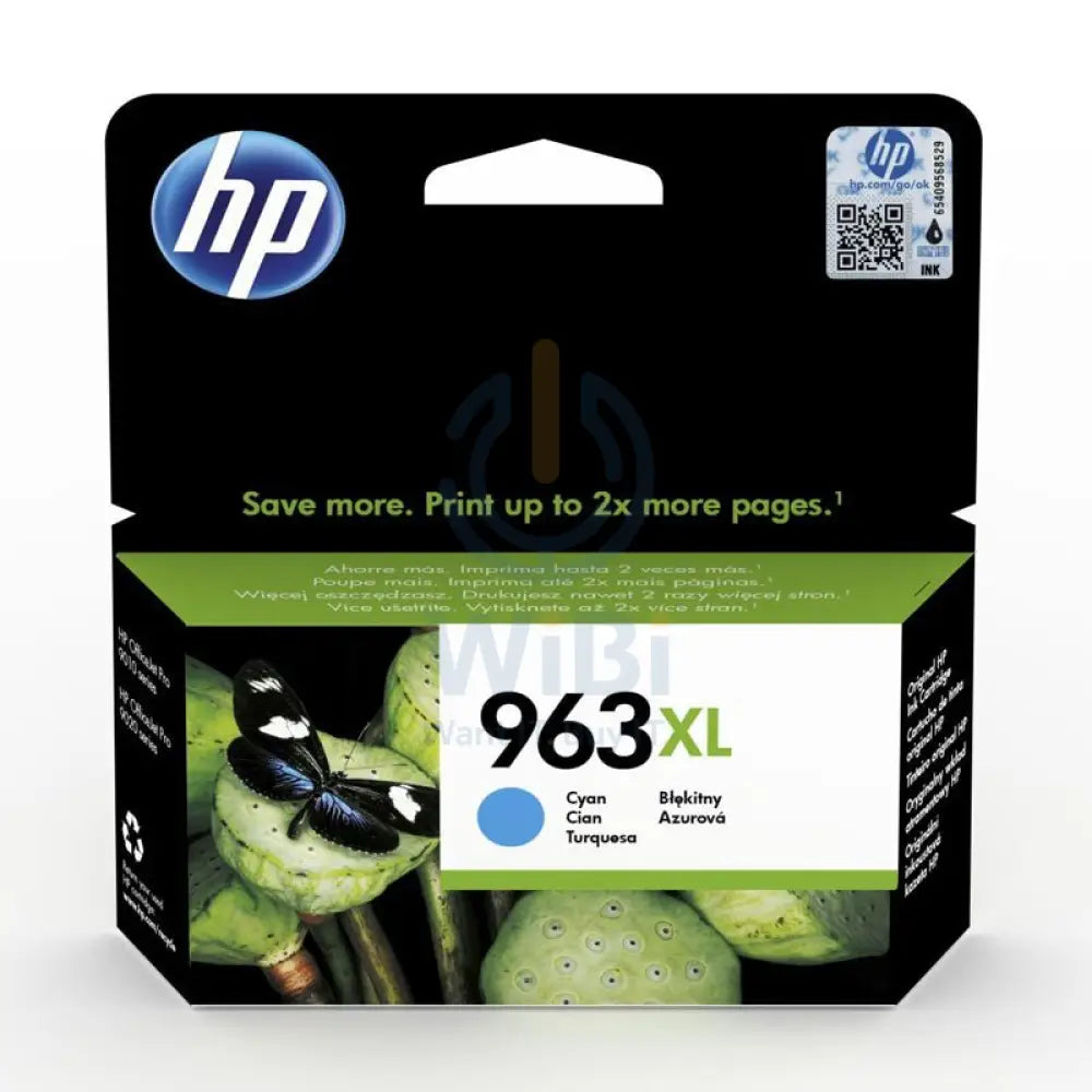 HP 963XL High Yield Cyan Original Ink Cartridge - 1600 Pages / Cyan Color / Ink Cartridge Accessories > Printers &