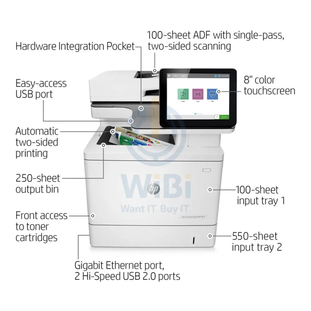 HP Color LaserJet Enterprise MFP M578dn - 38ppm / 600dpi / A4 / USB / LAN / Color Laser - Printer Printers & Scanners >