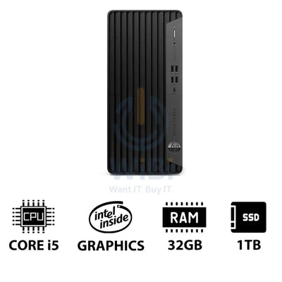 HP Elite Tower 800 G9 - i5 / 32GB / 1TB (NVMe M.2 SSD) / Win 10 Pro / 1YW - Desktop Desktop & All-In-One PCs > Desktop