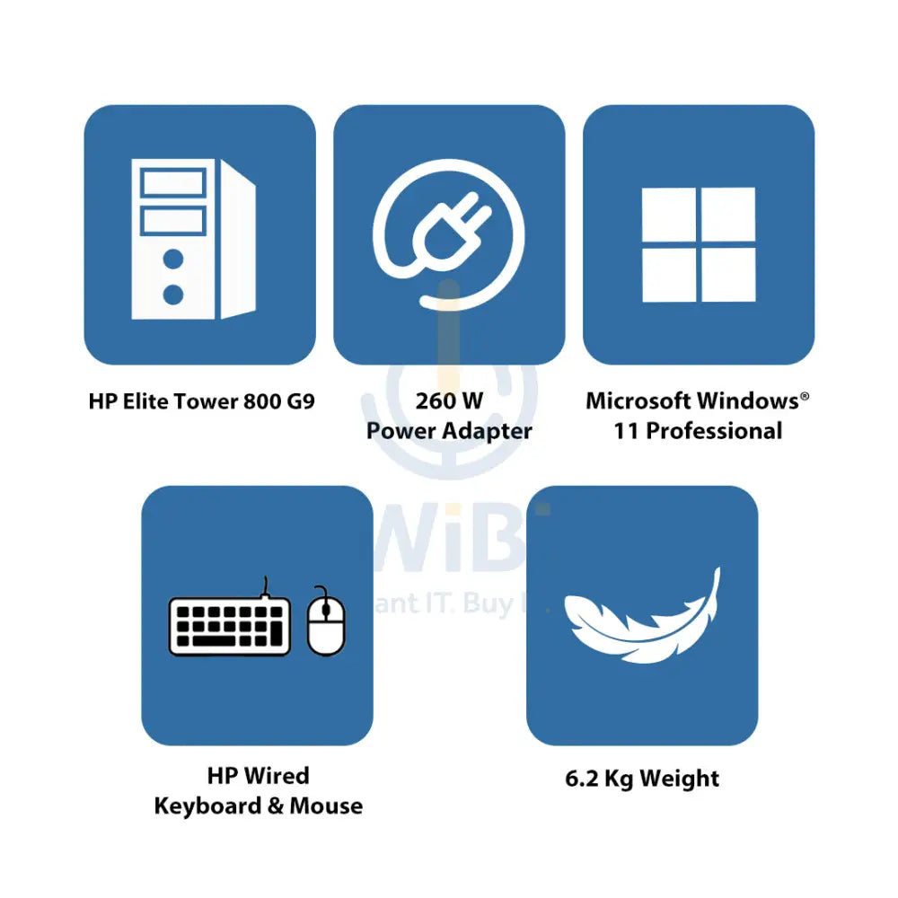 HP Elite Tower 800 G9 - i5 / 8GB / 1TB (NVMe M.2 SSD) / Win 10 Pro / 1YW - Desktop Desktop & All-In-One PCs > Desktop