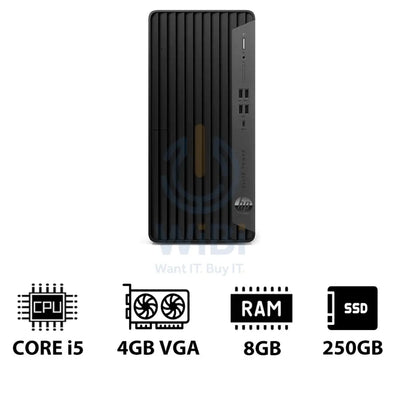 HP Elite Tower 800 G9 - i5 / 8GB / 250GB (NVMe M.2 SSD) / 4GB VGA / Win 10 Pro / 1YW - Desktop Desktop & All-In-One PCs