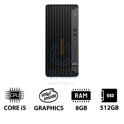 HP Elite Tower 800 G9 - i5 / 8GB / 512GB (NVMe M.2 SSD) / Win 10 Pro / 1YW - Desktop Desktop & All-In-One PCs > Desktop