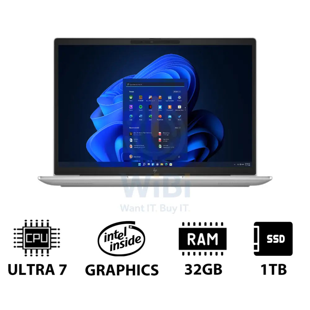 HP EliteBook 630 G11 - 13.3’’ WUXGA / Ultra 7 155U / 32GB / 1TB (NVMe M.2 SSD) / Win 11 Pro / 1YW / Silver - Laptop