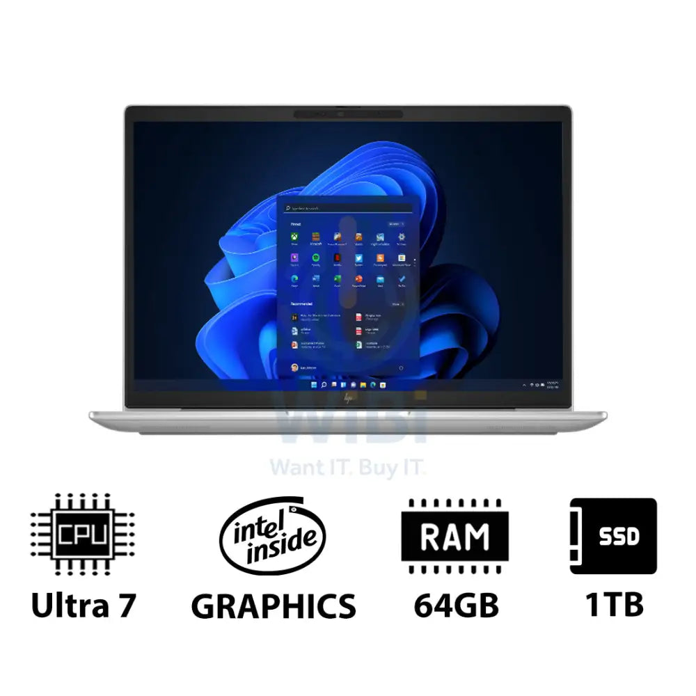 HP EliteBook 640 G11 - 14.0’’ WUXGA / Ultra 7 155U / 64GB / 1TB (NVMe M.2 SSD) / Win 11 Pro / 1YW / Pike silver