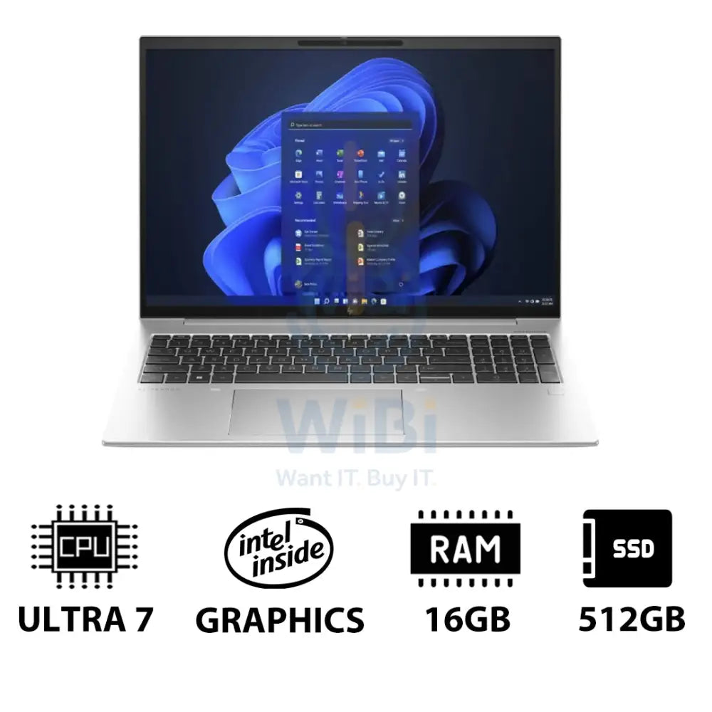 إتش بي إليت بوك 860 G11 16.0 بوصة WUXGA / ألترا 7 155H / 16 جيجابايت / 512 جيجابايت (NVMe م.2 إس إس دي) / ويندوز 11 برو / ضمان سنة لابتوب لابتوبات