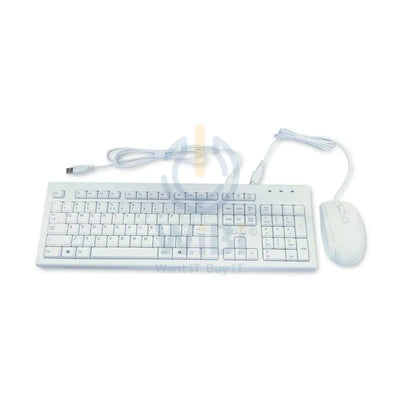 HP Keyboard Mouse Combo - USB / Wired / White / English - Keyboard & Mouse Combo