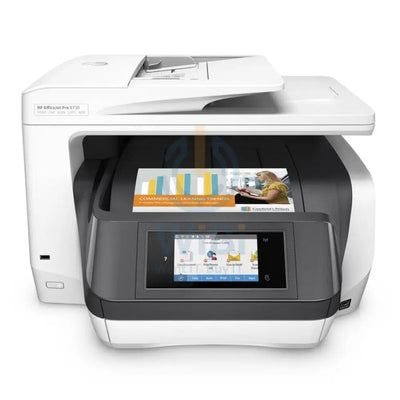 HP OfficeJet Pro 8730 AIO - 24ppm / 2400dpi / A4 / USB / Wi-Fi / LAN / FAX / Color Inkjet - Printer