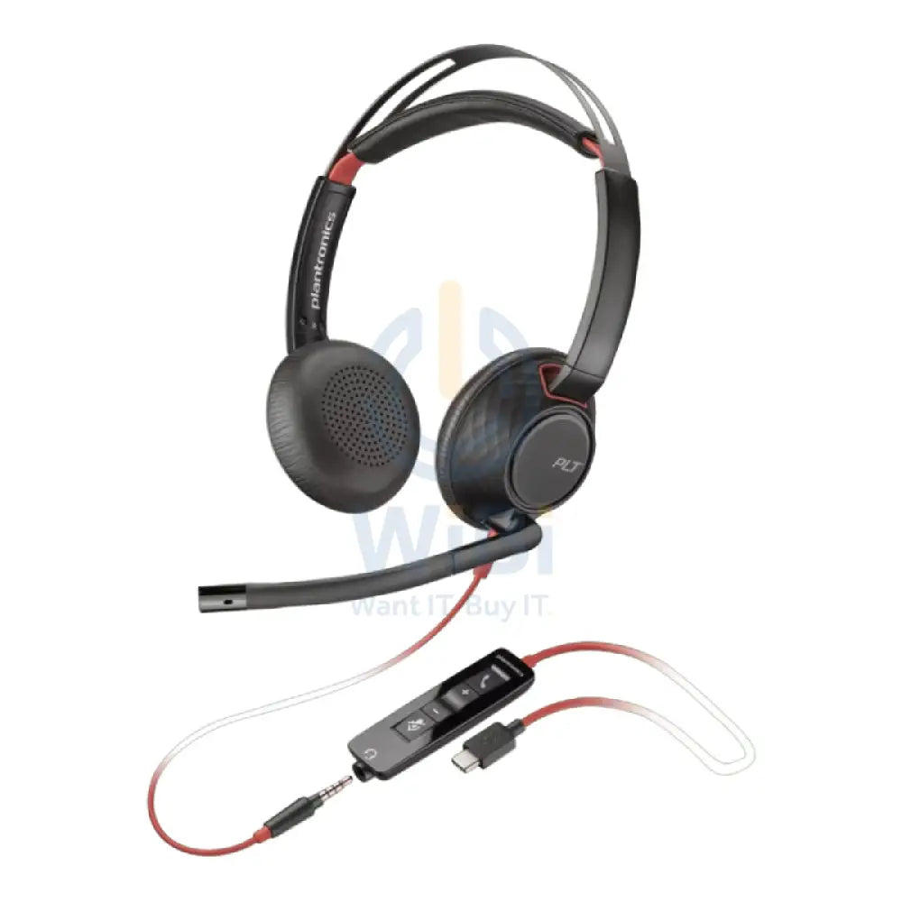 سماعة رأس بولي بلاك واير 5220 ستيريو يو اس بي- على الأذن / يو اس بي محول اكسسوارات  الصوت > سماعات الرأس