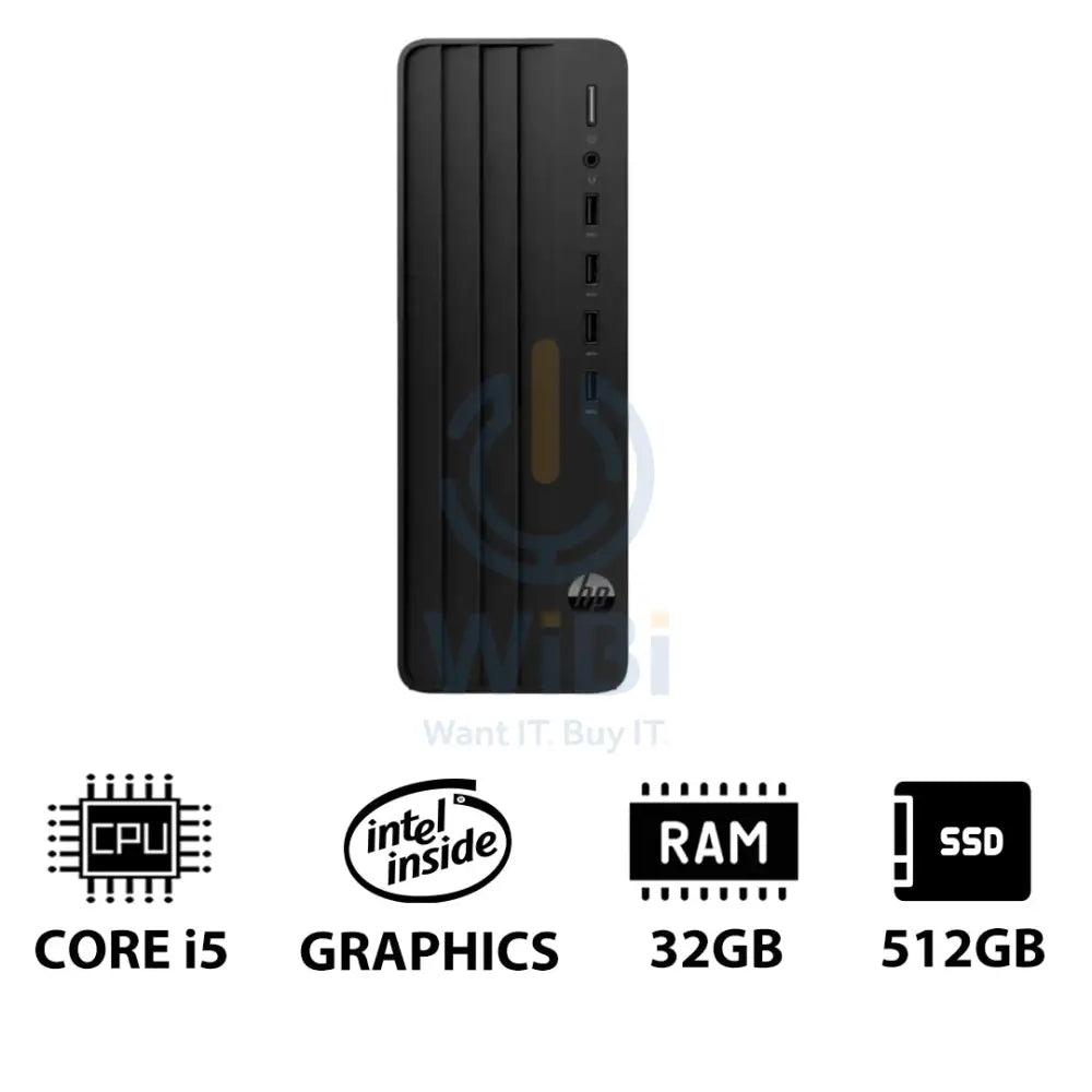 HP Pro 290 G9 (SFF) - i5 / 32GB / 512GB (NVMe M.2 SSD) / DOS (Without OS) / 1YW - Desktop Desktop & All-In-One PCs >