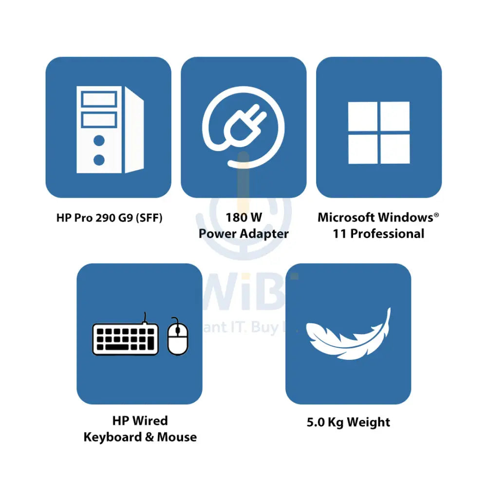 HP Pro 290 G9 (SFF) - i5 / 8GB / 1TB (NVMe M.2 SSD) / Win 11 Pro / 1YW - Desktop Desktop & All-In-One PCs > Desktop PCs