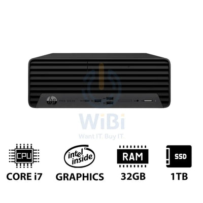 HP Pro SFF 400 G9 - i7 / 32GB / 1TB (NVMe M.2 SSD) / DOS (Without OS) / 1YW - Desktop Desktop & All-In-One PCs >