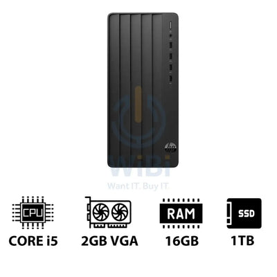 HP Pro Tower 290 G9 - i5 / 16GB / 1TB (NVMe M.2 SSD) / 2GB VGA / DOS (Without OS) / 1YW - Desktop Desktop & All-In-One