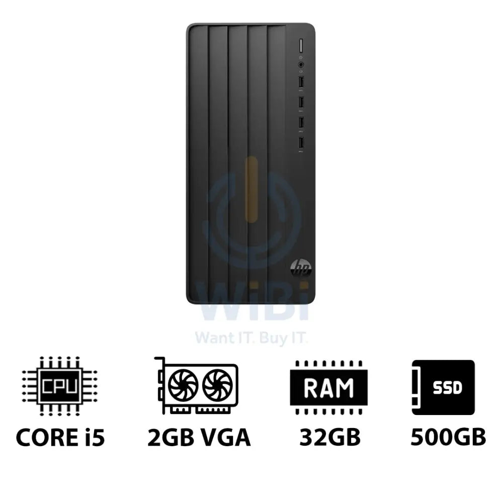 HP Pro Tower 290 G9 - i5 / 32GB / 500GB (NVMe M.2 SSD) / 2GB VGA / Win 11 Pro / 1YW - Desktop Desktop & All-In-One PCs