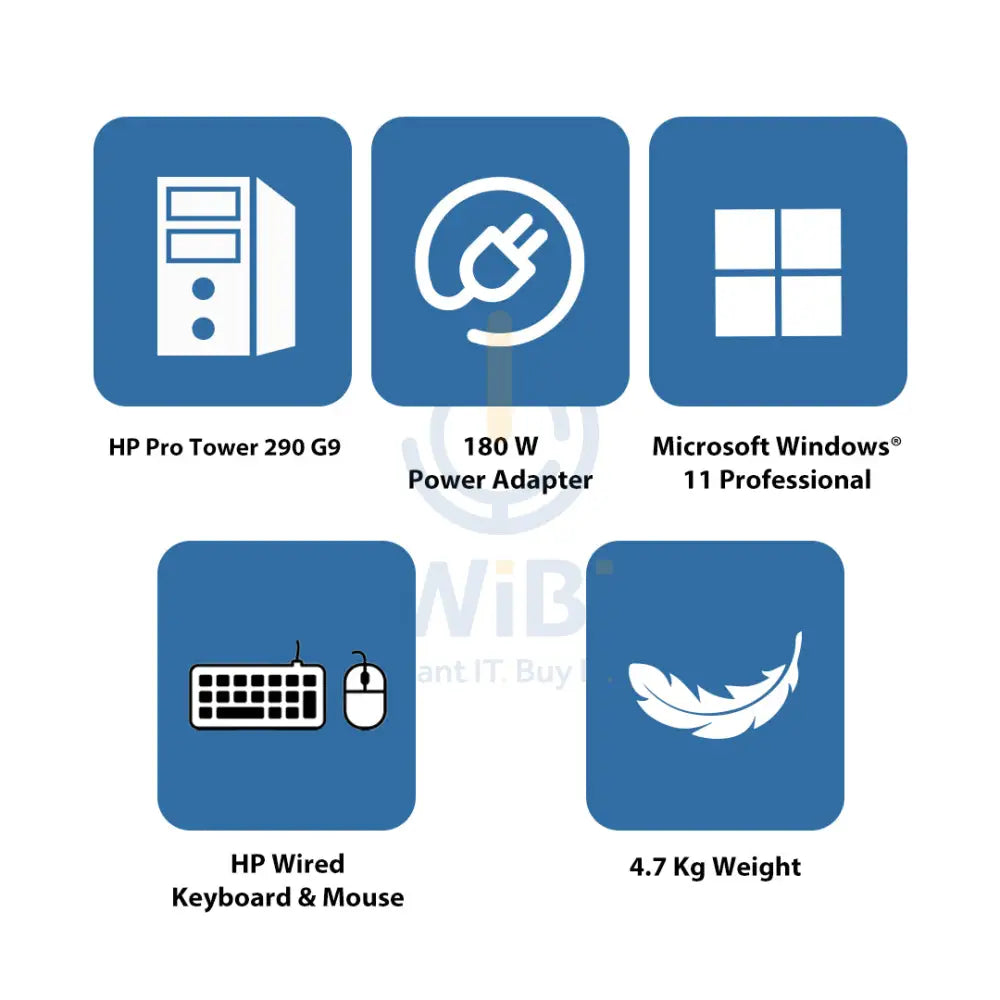إتش بي برو 290 برج 290 G9 - آي 5 / 8 جيجابايت / 1 تيرابايت اتش دي دي / ويندوز 11 برو / ضمان سنة - كمبيوتر مكتبي كمبيوتر مكتبي  كمبيوتر مكتبي  كل أجهزة الكمبيوتر > كمبيوتر مكتبي أجهزة الكمبيوتر