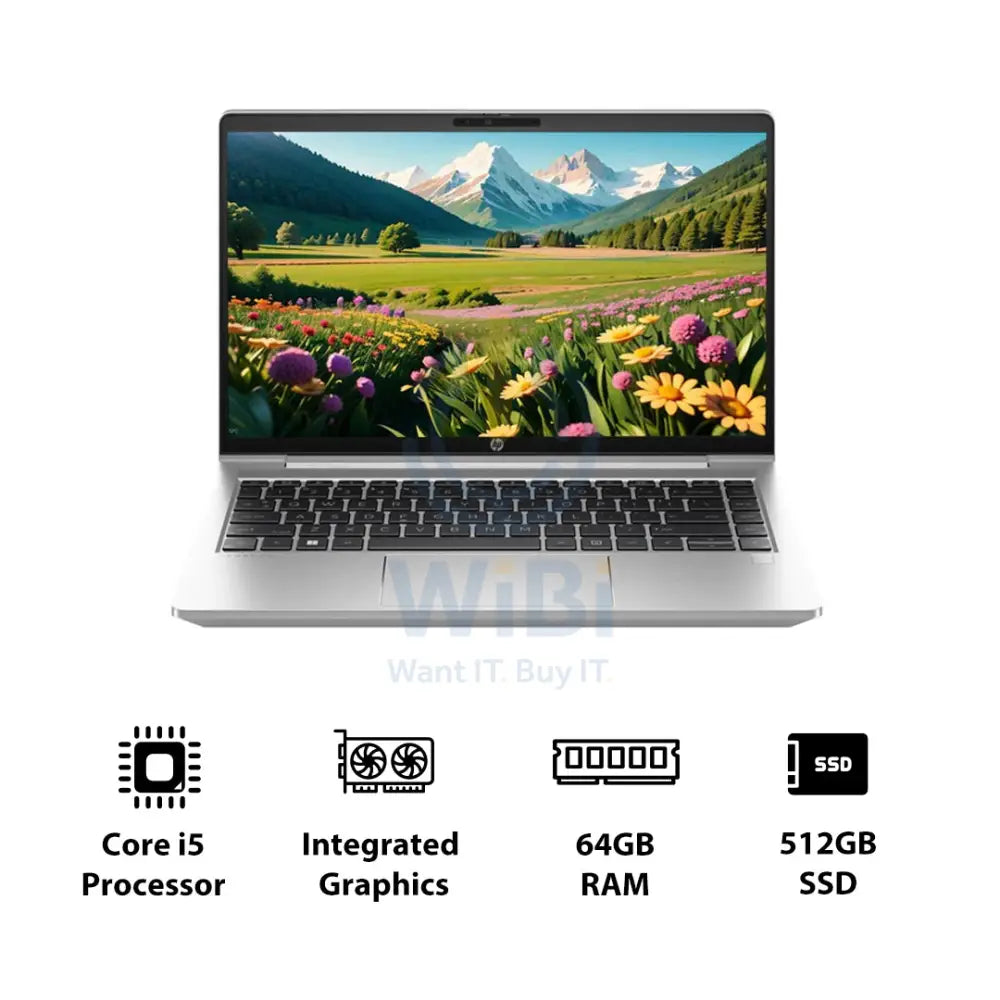HP ProBook 440 G10 - 14.0’’ FHD / i5 / 64GB / 512GB (NVMe M.2 SSD) / DOS (Without OS) / 1YW - Laptop Laptops