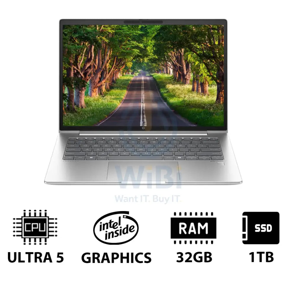 HP ProBook 440 G11 - 14’’ WUXGA / Ultra 5 125U / 32GB / 1TB (NVMe M.2 SSD) / DOS (Without OS) / 1YW / Pike silver