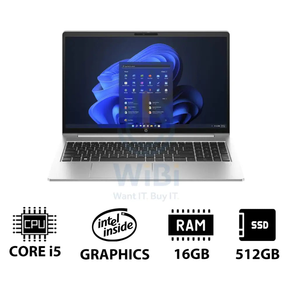HP ProBook 450 G10 - 15.6’’ FHD / i5 / 16GB / 512GB (NVMe M.2 SSD) / Win 11 Pro / 1YW - Laptop Laptops