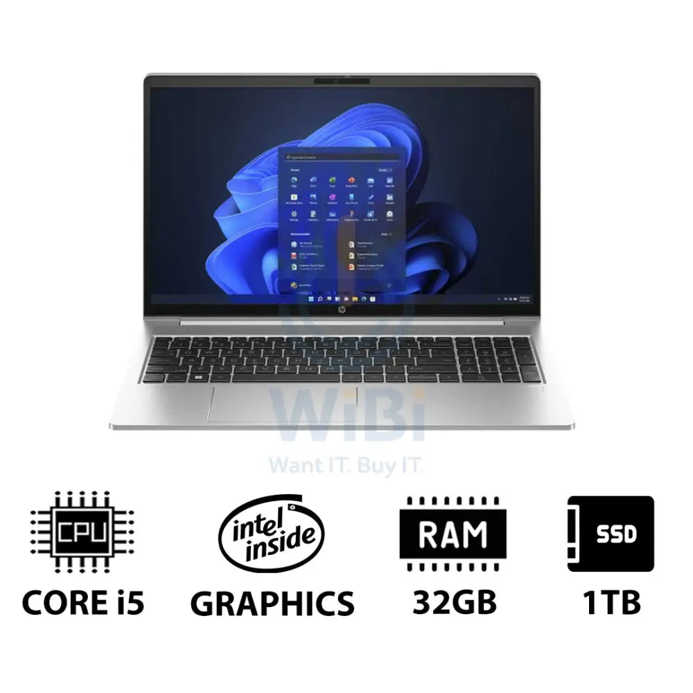 HP ProBook 450 G10 - 15.6’’ FHD / i5 / 32GB / 1TB (NVMe M.2 SSD) / Win 11 Pro / 1YW - Laptop Laptops