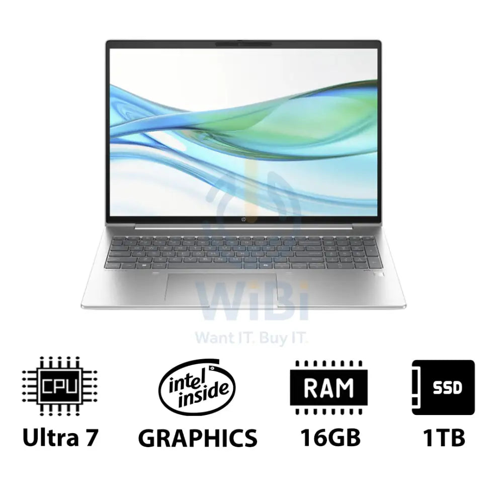 HP ProBook 460 G11 - 16’’ WUXGA / Ultra 7 155U / 16GB / 1TB (NVMe M.2 SSD) / DOS (Without OS) / 1YW / Pike silver