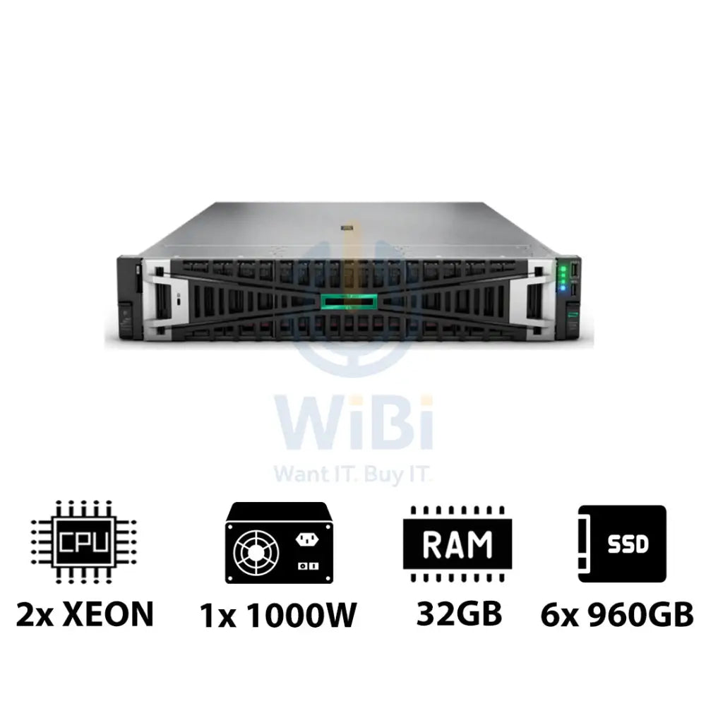 HP ProLiant DL380 G11 - 2x Xeon Gold 5416S 2.00GHz / 16-Cores / 32GB / 6x 960GB SSD / 1000Watts / Rack(2U) Server &