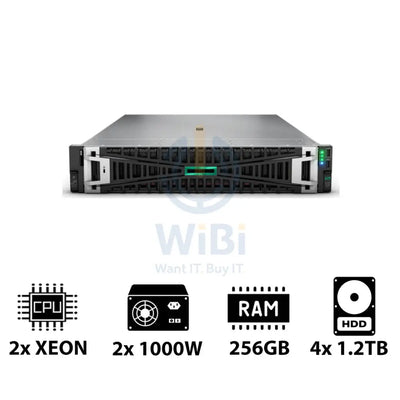 HP ProLiant DL380 G11 - 2x Xeon Silver 4410Y 2.00GHz / 2x 12-Cores / 256GB / 4x 1.2TB HDD / 2x 1000Watts / Rack(2U)