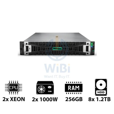 HP ProLiant DL380 G11 - 2x Xeon Silver 4410Y 2.00GHz / 2x 12-Cores / 256GB / 8x 1.2TB HDD / 2x 1000Watts / Rack(2U)