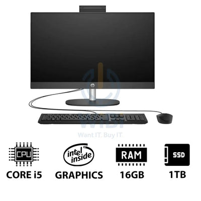 HP ProOne 240 G10 AIO - i5 / 16GB / 1TB (NVMe M.2 SSD) / 23.8’’ FHD Non-Touch / DOS (Without OS) / 1YW / Grey - Desktop