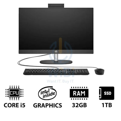 HP ProOne 240 G10 AIO - i5 / 32GB / 1TB (NVMe M.2 SSD) / 23.8’’ FHD Non-Touch / DOS (Without OS) / 1YW / Grey - Desktop