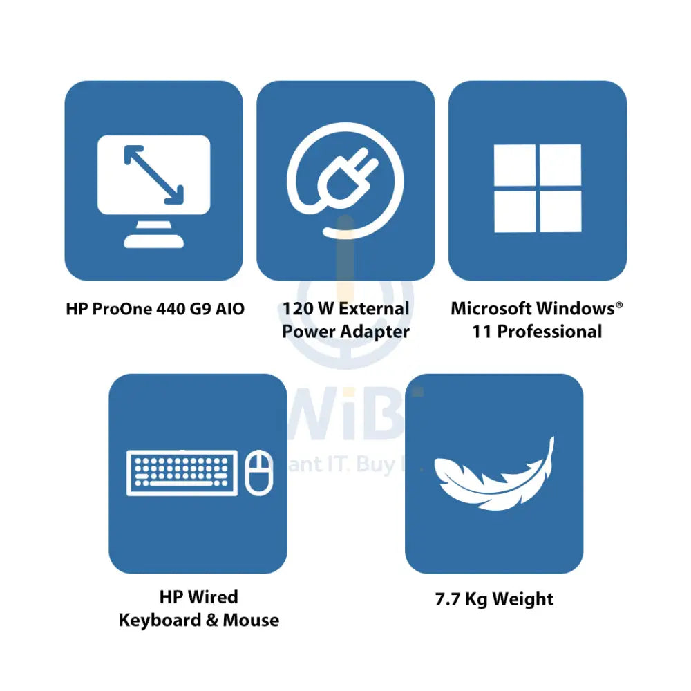 HP ProOne 440 G9 AIO - i5 / 8GB / 512GB (NVMe M.2 SSD) / 23.8’’ FHD Non-Touch / Win 11 Pro / 1YW - Desktop Desktop &
