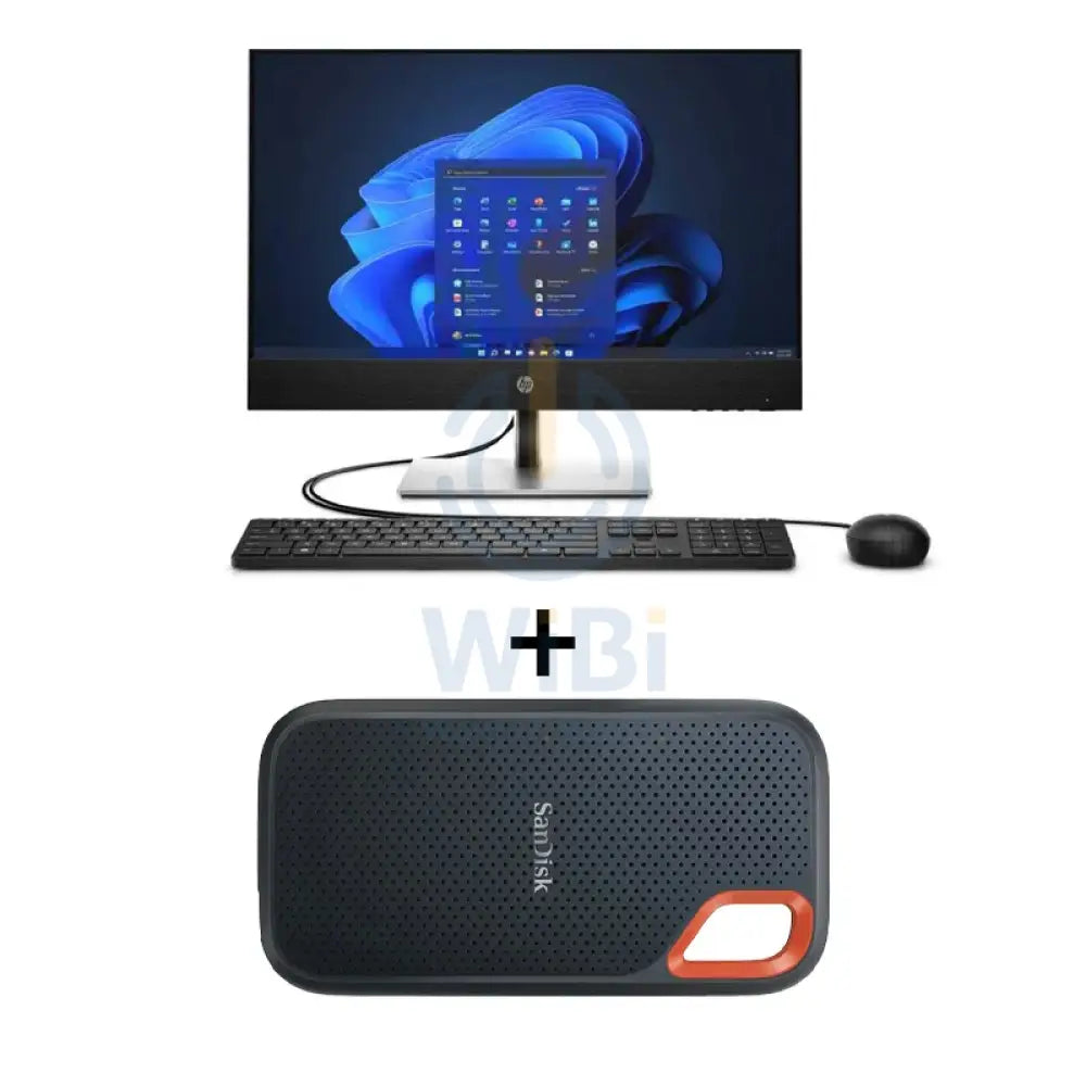 إتش بي 440 G9 المتكامل - آي 7 / 16 جيجابايت / 1 تيرابايت (NVMe م إس إس دي) / 23.8 بوصة FHD تعمل باللمس / ويندوز 11 برو  ضمان سنة + سانديسك إكستريم المحمولة