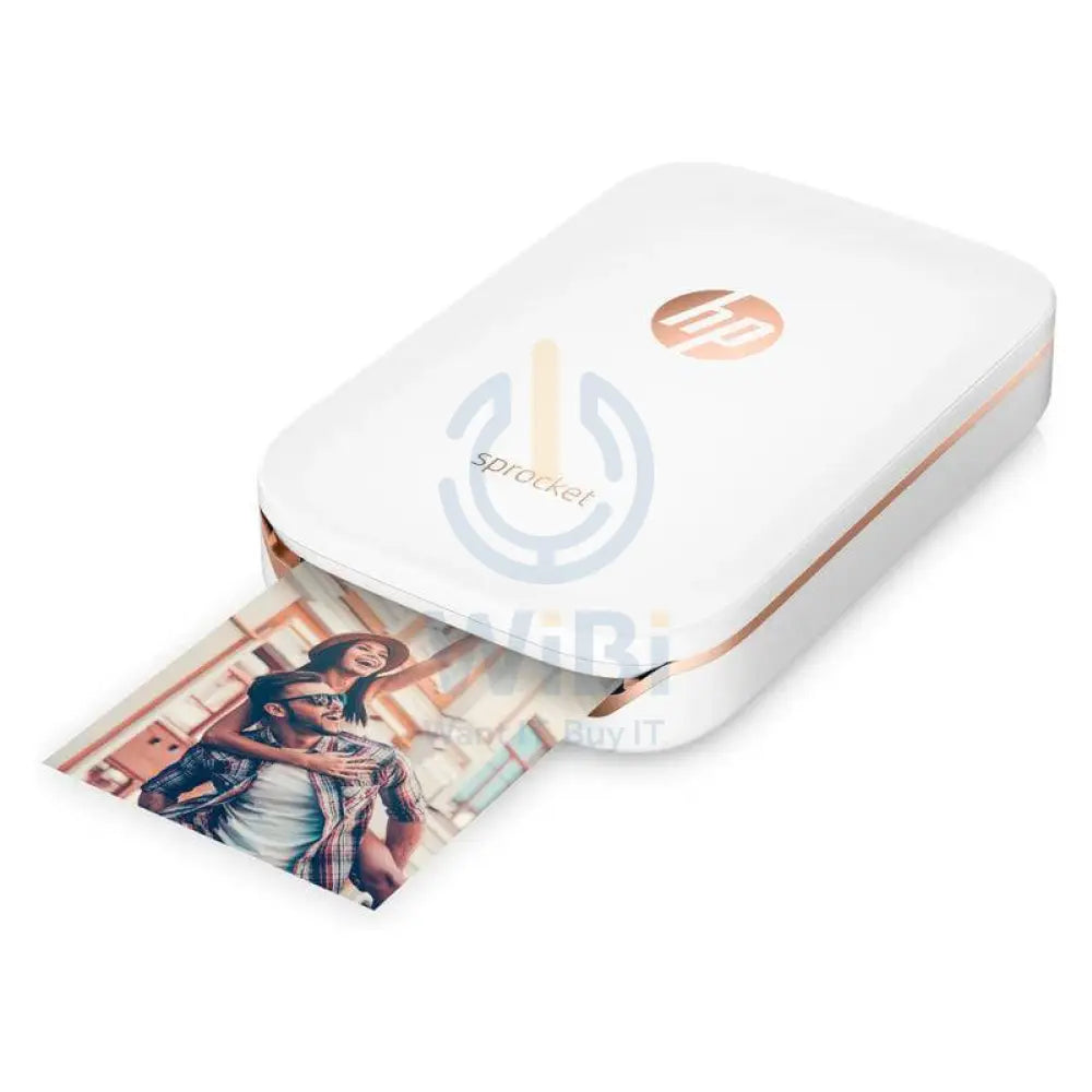 HP Sprocket Photo Printer - Up to 40 sec/page / 400dpi / Bluetooth / White / Color Photo Printer