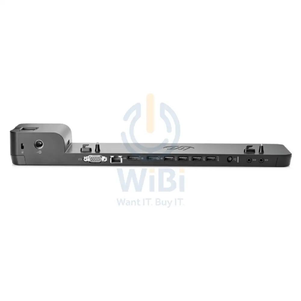 HP UltraSlim Docking Station - 4x USB 3.0 / 1x RJ-45 / 2x DisplayPort 1.2 / 1x VGA Port / 1x Line-in Jack / 1 Line-out