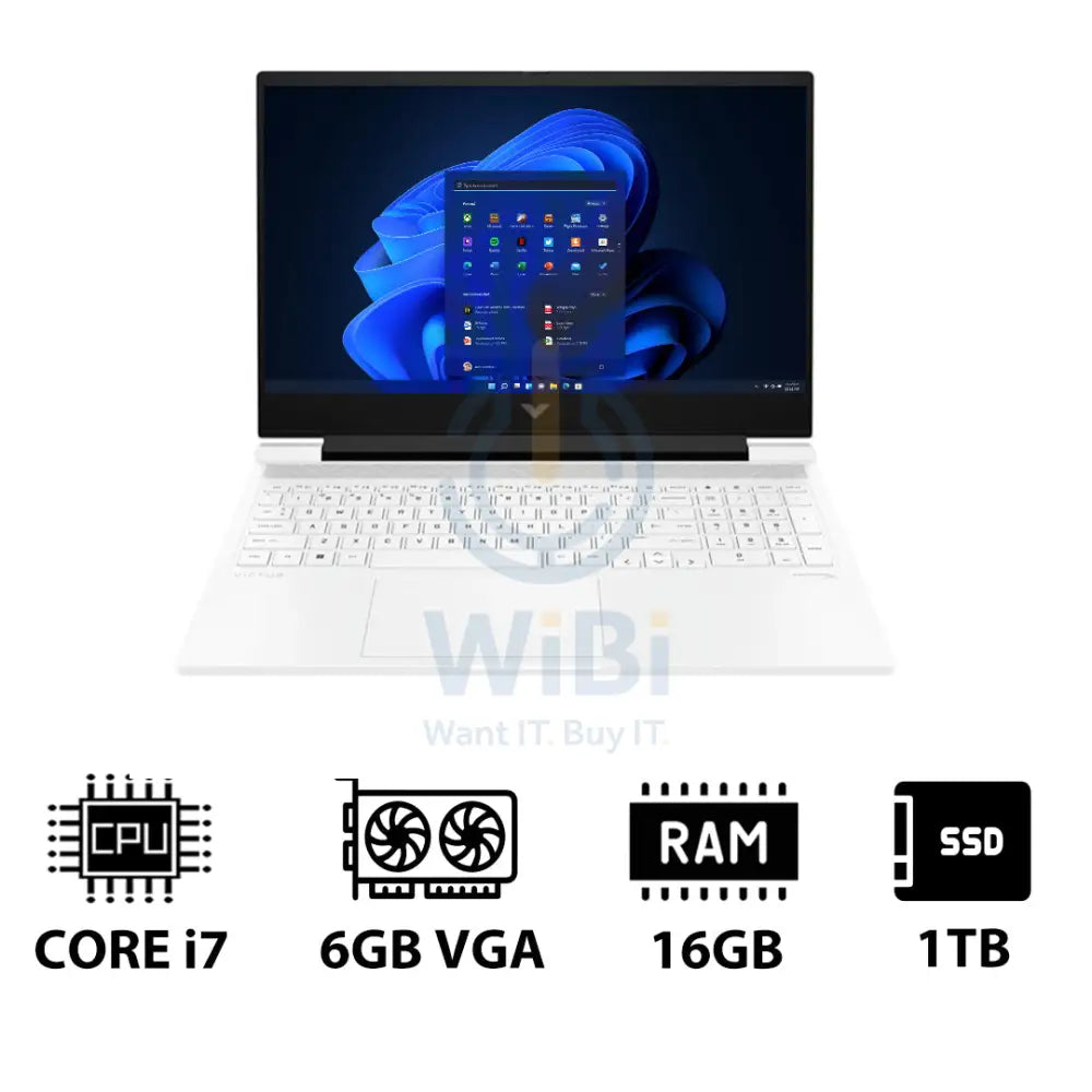 إتش بي فيكتوس الألعاب لابتوب 16-R1041NE - 16.1 بوصة FHD / آي 7 / 16 جيجابايت / 16 جيجابايت / 1 تيرابايت (NVMe م.2 إس إس دي) / RTX 4050 6 جيجابايت في جي إيه / ويندوز 11 برو  ويندوز 11  / ضمان سنة
