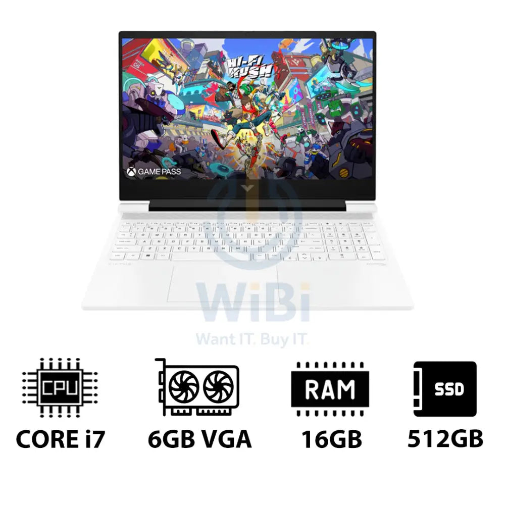 HP Victus Gaming Laptop 16-R1041NE - 16.1’’ FHD / i7 / 16GB / 512GB (NVMe M.2 SSD) / RTX 4050 6GB VGA / DOS (Without