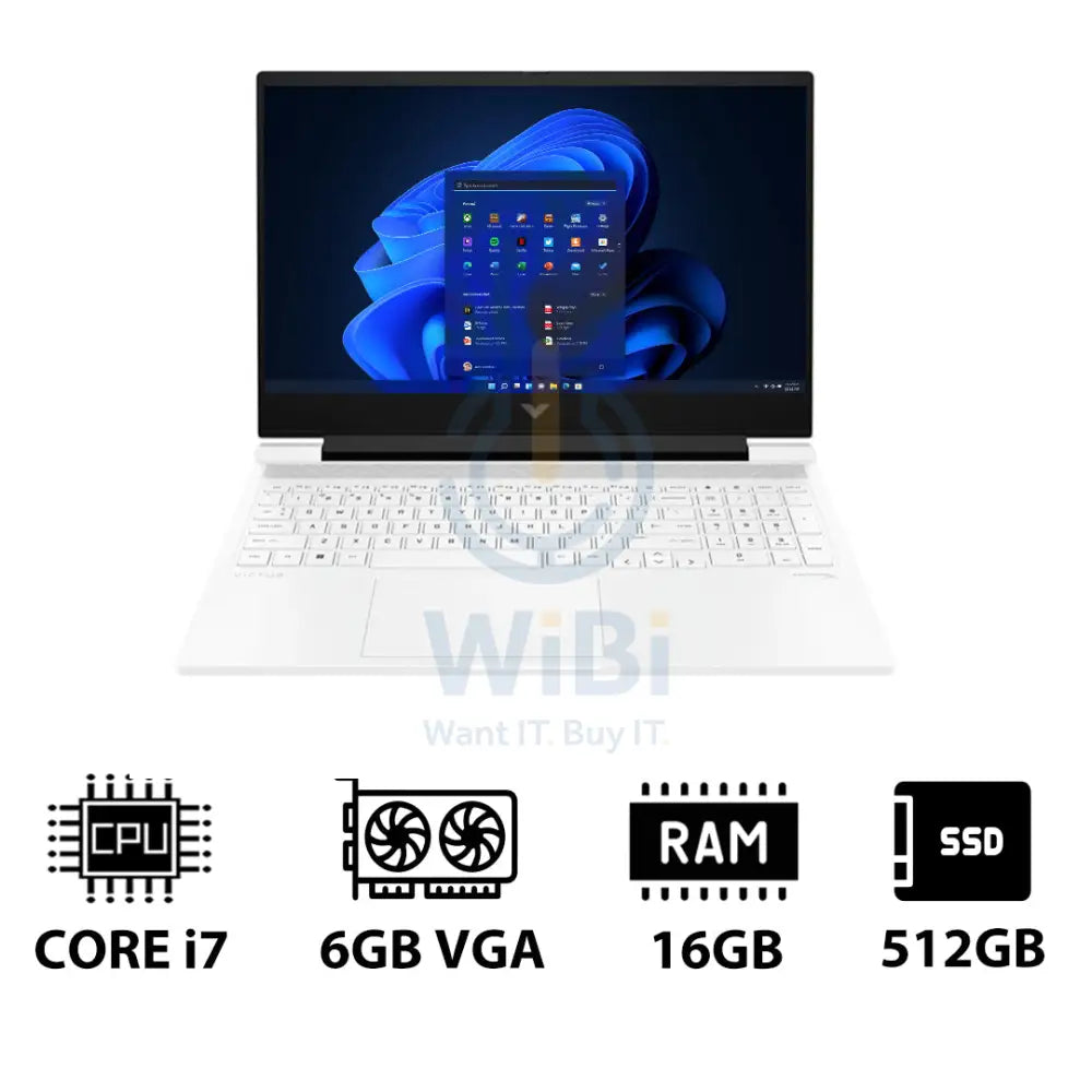 إتش بي فيكتوس الألعاب لابتوب 16-R1041NE - 16.1 بوصة FHD / آي 7 / 16 جيجابايت / 512 جيجابايت (NVMe م.2 إس إس دي) / RTX 4050 6 جيجابايت في جي إيه / ويندوز 11 برو ويندوز 11