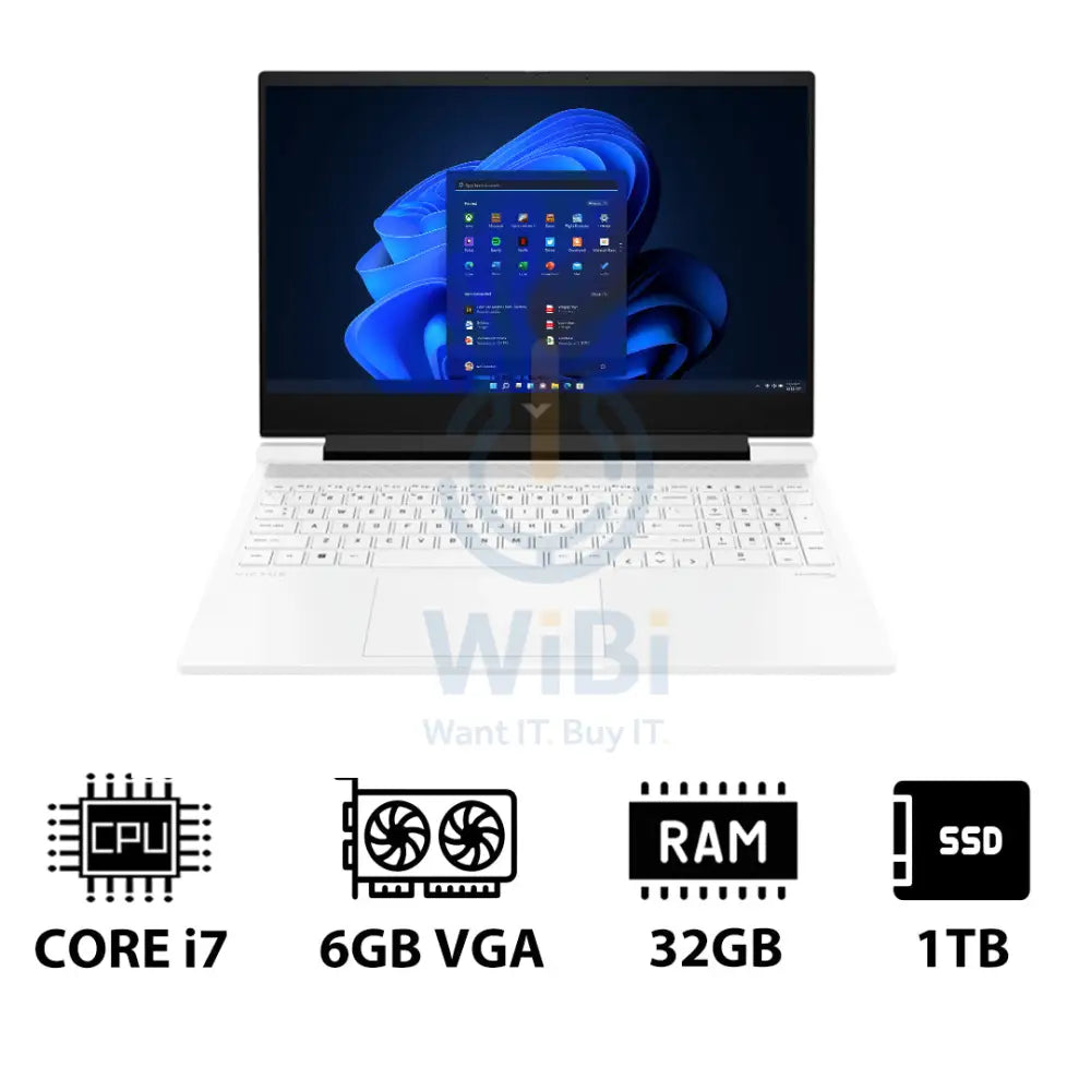 إتش بي فيكتوس الألعاب لابتوب 16-R1041NE - 16.1 بوصة FHD / آي 7 / 32 جيجابايت / 1 تيرابايت (NVMe م.2 إس إس دي) / RTX 4050 6 جيجابايت في جي إيه / ويندوز 11 برو  ويندوز 11  / ضمان سنة