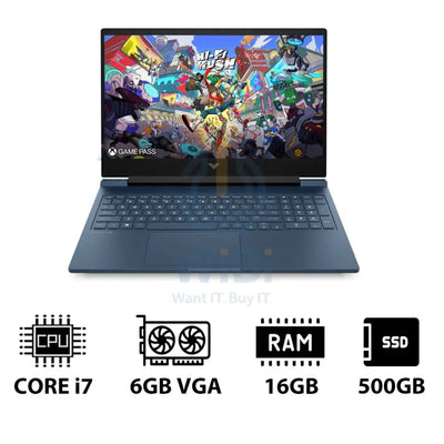 HP Victus Gaming Laptop 16-R1046NE - 16.1’’ FHD / i7 / 16GB / 500GB (NVMe M.2 SSD) / RTX 4050 6GB VGA / DOS (Without