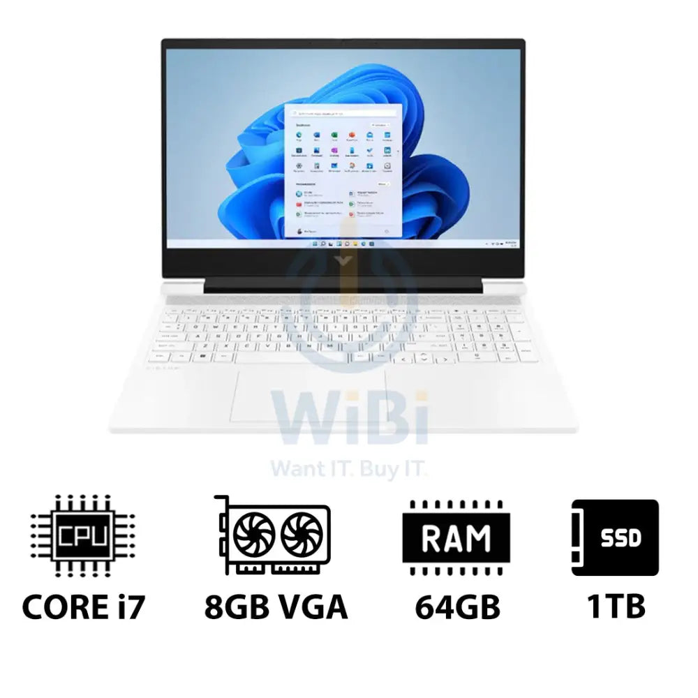إتش بي فيكتوس الألعاب لابتوب 16-R1050NE - 16.1 بوصة FHD / آي 7 / 64 جيجابايت / 64 جيجابايت / 1 تيرابايت (NVMe م.2 إس إس دي) / RTX 4070 8 جيجابايت في جي إيه / ويندوز 11 برو  ويندوز 11  / ضمان سنة