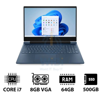 HP Victus Gaming Laptop 16-R1052NE - 16.1’’ FHD / i7 / 64GB / 500GB (NVMe M.2 SSD) / RTX 4070 8GB VGA / Win 11 Pro