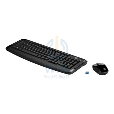 HP Wireless Keyboard and Mouse 300 - Wireless / Arabic/English / Black - Keyboard & Mouse Combo