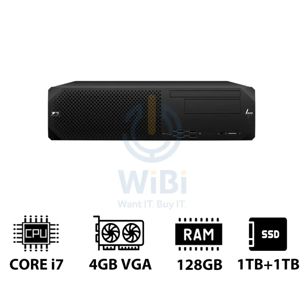 HP Z2 G9 SFF Workstation - i7-13700K 3.40GHz / 16-Cores / 128GB / 1TB + 1TB (NVMe M.2 SSD) / T400 4GB VGA / Win 11 Pro