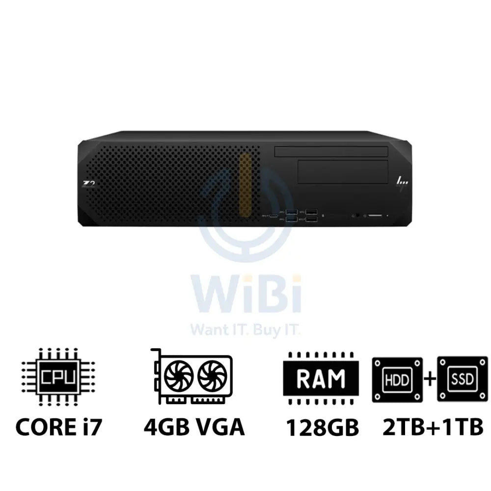 HP Z2 G9 SFF Workstation - i7-13700K 3.40GHz / 16-Cores / 128GB / 2TB HDD + 1TB (NVMe M.2 SSD) / T400 4GB VGA / Win 11