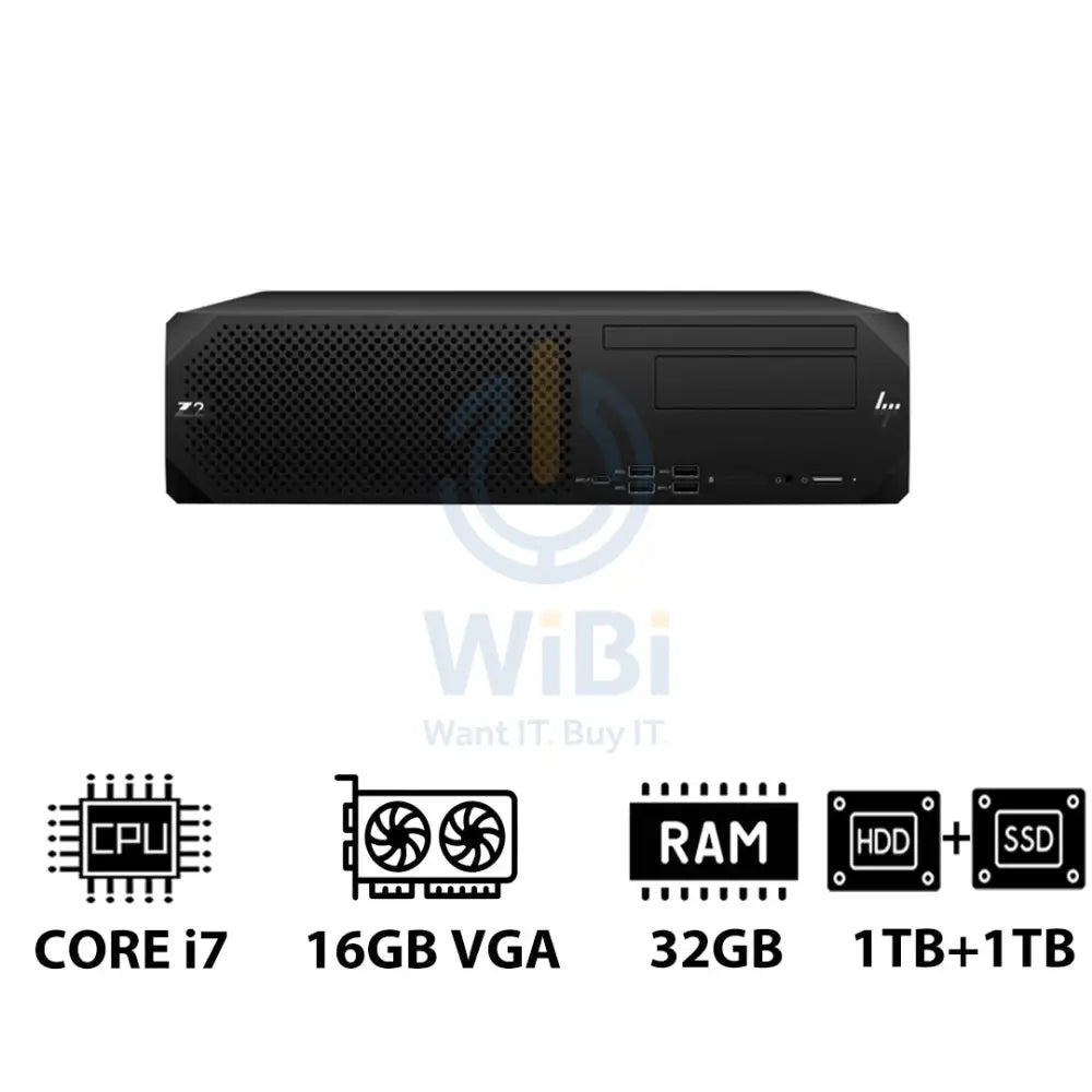 HP Z2 G9 SFF Workstation - i7-13700K 3.40GHz / 16-Cores / 32GB / 1TB HDD + 1TB (NVMe M.2 SSD) / RTX 2000 Ada 16GB VGA