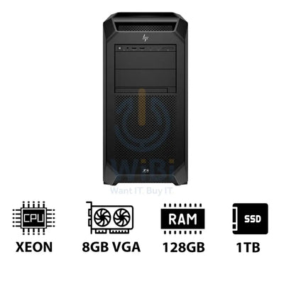 HP Z8 G5 Workstation - Xeon-2.0GHz / 12-Cores / 128GB / T1000 8GB VGA / 1TB (NVMe M.2 SSD) / DOS (Without OS) / 3YW