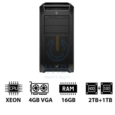 HP Z8 G5 Workstation - Xeon-2.0GHz / 12-Cores / 16GB / 2TB HDD + 1TB (NVMe M.2 SSD) / T400 4GB VGA / DOS (Without OS)